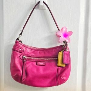 Coach Hot Pink Leather Shoulder Bag Y2K